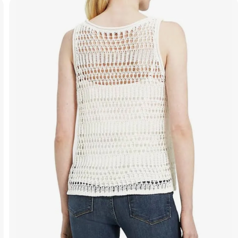 Theory Lace Tank White Crochet - Picture 2 of 8